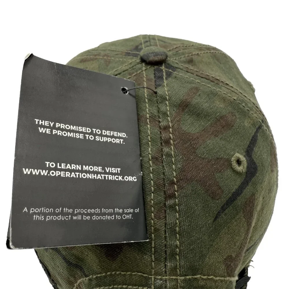 ’47 Camo Spartan Patch Cap Operation Hat Trick Adjustable Snap Military Veteran - Picture 6 of 12